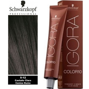 Tinte Igora Color 10 Castaño Claro Ceniza Humo 5-12 Schwarzkopf 60ml