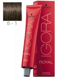 Tinte Igora Royal Castaño Claro Ceniza 5-1 Schwarzkopf 60ml