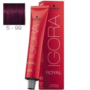 Tinte Igora Royal Castaño Claro Violeta Intenso 5-99 Schwarzkopf 60ml