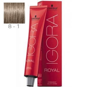 Tinte Igora Royal Rubio Claro Ceniza 8-1 Schwarzkopf 60ml