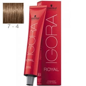 Tinte Igora Royal Rubio Medio Beige 7-4 Schwarzkopf 60ml