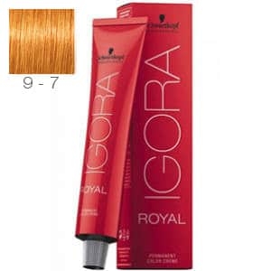 Tinte Igora Royal Rubio Muy Claro Cobrizo 9-7 Schwarzkopf 60ml