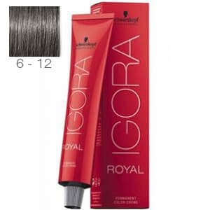 Tinte Igora Royal Rubio Oscuro Ceniza Humo 6-12 Schwarzkopf 60ml