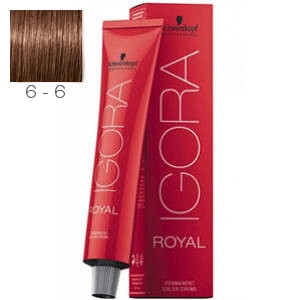 Tinte Igora Royal Rubio Oscuro Marrón 6-6 Schwarzkopf 60ml