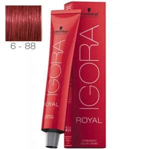 Tinte Igora Royal Rubio Oscuro Rojo Intenso 6-88 Schwarzkopf 60ml