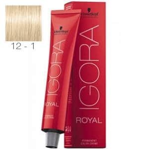 Tinte Igora Royal Superaclarante Ceniza 12-1 Schwarzkopf 60ml