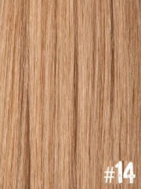 Extensiones Clip 14 Lisas Color Rubio Claro Dorado Cobrizo Remy 100% Cabello Natural