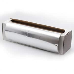 Rollo Papel Mechas Aluminio Plata con Dispensador 30cm x 200m