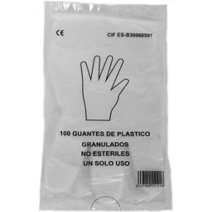 100 guantes desechables de plástico, guantes desechables, talla única