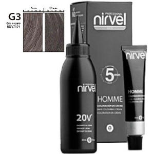 Tinte Homme Gris Oscuro Coloración Crema Hombre Nirvel