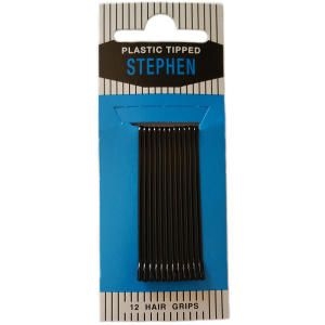 Caja Horquillas Clip Lisa Negra 4,5cm 72 Docenas Stephen