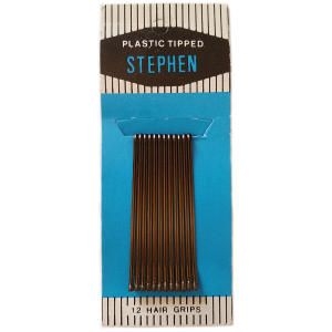 Caja Horquillas Clip lisa Bronce 4,5cm 72 Docenas Stephen