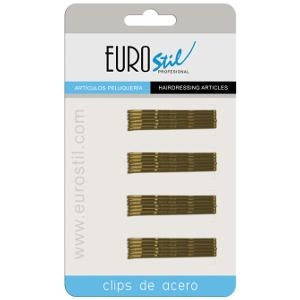 Horquilla Clip Ondulada Bronce 5 cm Carton 24 Unidades Eurostil