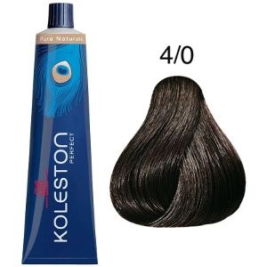 Tinte Koleston Perfect 4-0 Castaño Intenso Medio Pure Naturals 60ml Wella