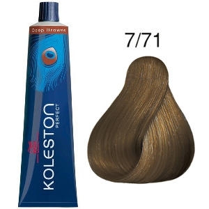 Tinte Koleston Perfect 7-71 Rubio Medio Marrón Ceniza Deep Browns 60ml Wella