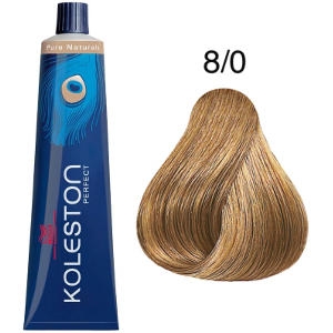 Tinte Koleston Perfect 8-0 Rubio Intenso Claro Pure Naturals 60ml Wella