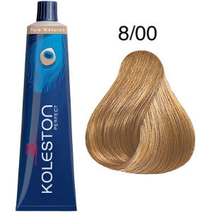 Tinte Koleston Perfect 8-00 Rubio Claro Natural Pure Naturals 60ml Wella