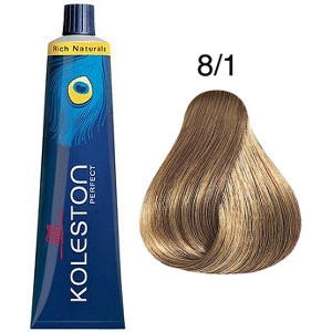 Tinte Koleston Perfect 8-1 Rubio Claro Ceniza Rich Naturals 60ml Wella