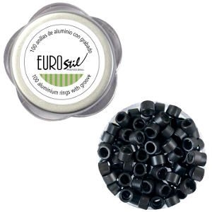 Anillas Aluminio con Grabado Negro 1 Eurostil
