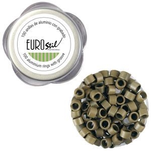 Anillas Aluminio con Grabado Rubio Oscuro 8 Eurostil