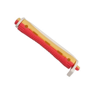 Bigudí Plástico Corto Amarillo-Rojo Bicolor N°11