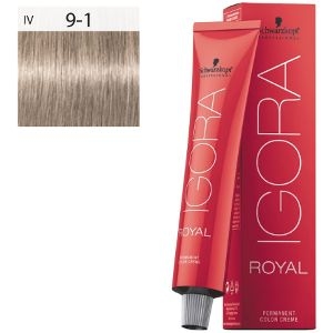 Igora Royal 9-1 Schwarzkopf 60ml Rubio Muy Claro Ceniza