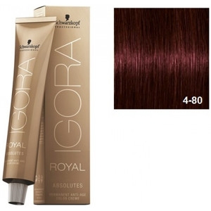 Igora Royal Absolutes 4-80 Schwarzkopf Castaño Medio Rojo Natural 60ml