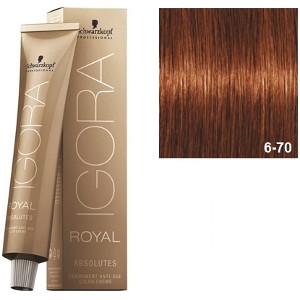 Igora Royal Absolutes 6-70 Schwarzkopf Rubio Oscuro Cobrizo Natural 60ml