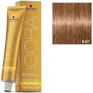 Igora Royal Absolutes 8-07 Age Blend Schwarzkopf Rubio Claro Natural Cobrizo 60ml