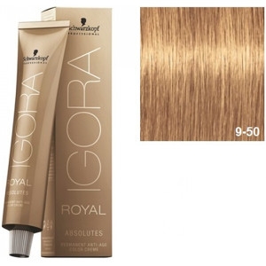 Igora Royal Absolutes 9-50 Schwarzkopf Rubio Muy Claro Dorado Natural 60ml