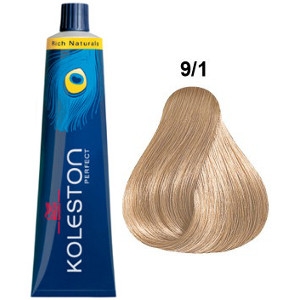 Koleston Perfect 9-1 Wella Tinte Rubio muy Claro Ceniza Rich Naturals 60ml