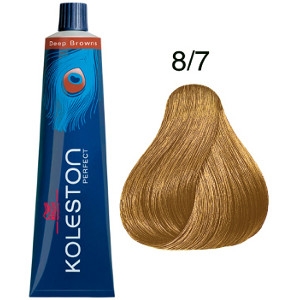 Koleston Perfect 8-7 Tinte Wella Rubio Claro Marrón Deep Browns 60ml