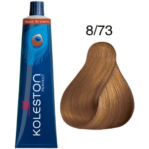 Koleston Perfect 8-73 Tinte Wella Rubio Claro Marrón Dorado Deep Browns 60ml