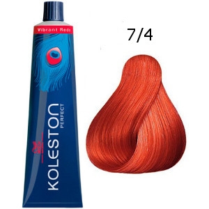 Tinte Koleston Perfect 7-4 Wella Rubio Medio Cobrizo Vibrant Reds 60ml