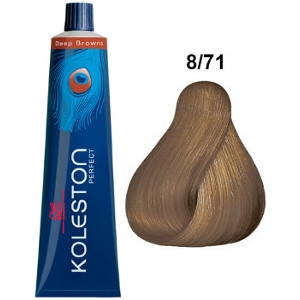 Tinte Koleston Perfect 8-71 Wella Rubio Claro Marrón Ceniza Deep Browns 60ml