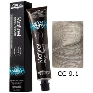 L'Oreal Tinte Majirel Cool Cover 9.1 Rubio Muy Claro Ceniza 50ml