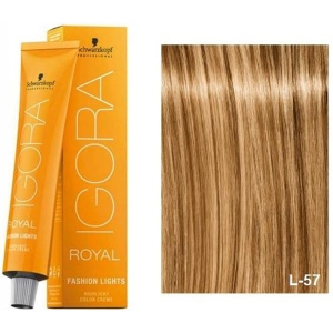 Schwarzkopf Tinte Igora Royal Fashion Lights L-57 Dorado Cobrizo 60ml