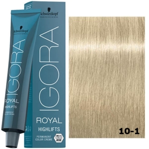 Schwarzkopf Tinte Igora Royal Highlifts 10-1 Rubio Platino Ceniza 60ml