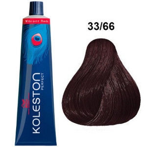 Tinte Koleston Perfect 33-66 Wella Castaño Oscuro Violeta Intenso Vibrant Reds P5 60ml