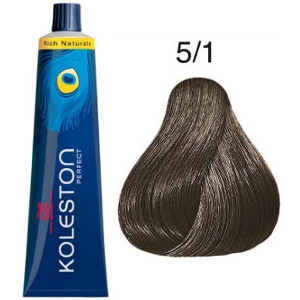 Tinte Koleston Perfect 5-1 Wella Castaño Claro Ceniza Rich Naturals 60ml