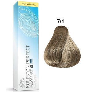 Tinte Koleston Perfect INNOSENSE 7-1 Wella Rubio Medio Ceniza Rich Naturals 60ml