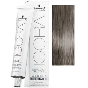 Tinte Igora Royal Absolutes Silverwhite Gris Pizarra Schwarzkopf 60ml