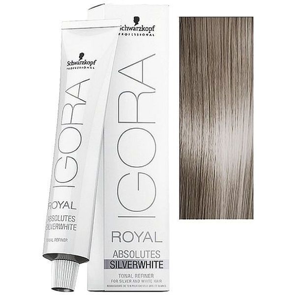 Tinte Igora Royal Absolutes Silverwhite Gris Platino Schwarzkopf 60ml