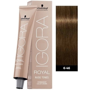 Tinte Igora Royal Nude Tones 6-46 Rubio Oscuro Beige Chocolate Schwarzkopf 60ml