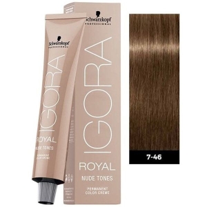 Tinte Igora Royal Nude Tones 7-46 Rubio Medio Beige Chocolate Schwarzkopf 60ml