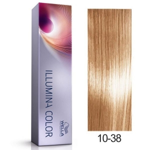 Tinte Illumina Color 10/38 Wella Rubio Super Claro Dorado Perla 60ml