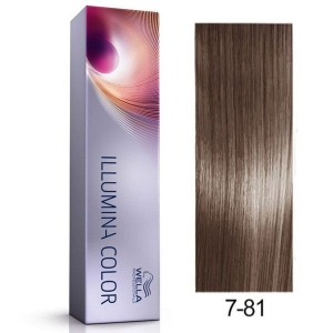 Tinte Illumina Color 7/81 Wella Rubio Medio Perla Ceniza 60ml