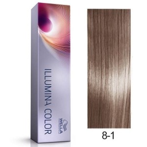 Tinte Illumina Color 8/1 Wella Rubio Claro Ceniza 60ml