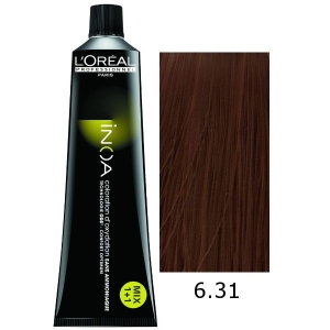 Loreal Tinte Inoa 6.31 Rubio Oscuro Dorado Ceniza 60ml Sin Amoniaco