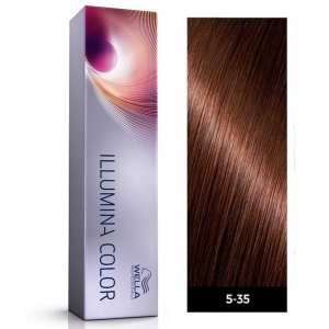 Tinte Illumina Color 5/35 Wella Castaño Claro Dorado Caoba 60ml